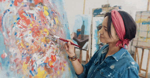 millennials - woman painting